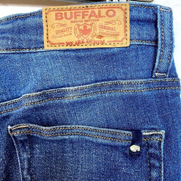 Buffalo David Bitton Alexa Mid Rise Skinny Jeans W33  Long Blue Denim - Picture 4 of 9